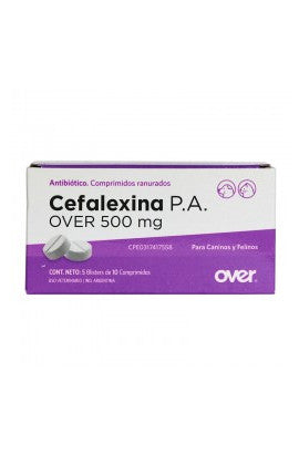 ANTIBIOTICO CEFALEXINA OVER 500 MG X 5 UND
