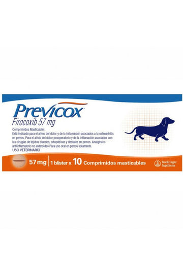 PREVICOX * 57 MG X 5 COMPRIMIDOS (FIROCOXIB)