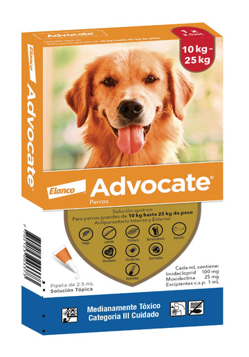 ADVOCATE PERROS X 2.5 ML 10-25 K