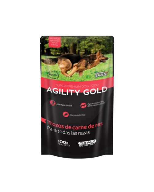 AGILITY POUCH CARNE DE RES X 100 G REF 154230