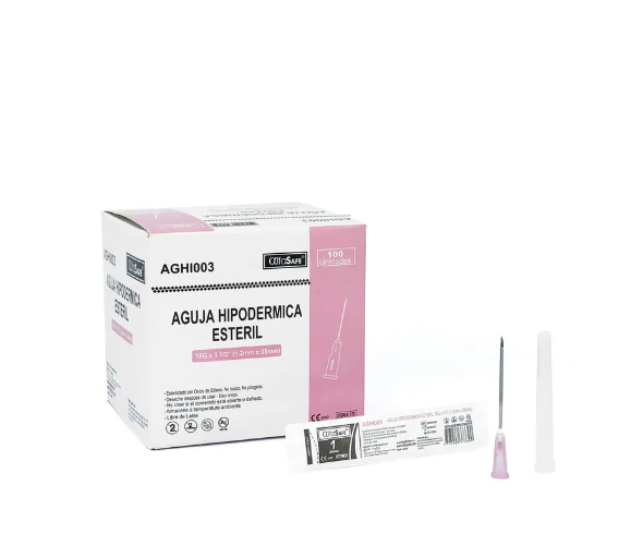 AGUJA HIPODERMICA 18G X 1'' C/100 UNDS