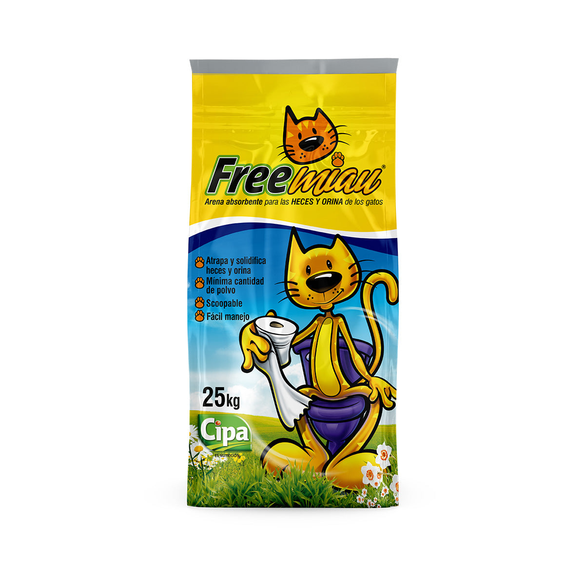 ARENA FREEMIAU*25.000g GATOS BULTO (25 KL )