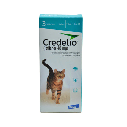 DESPARASITANTE CREDELIO CAT 48 MG DE 2,0 A 8 KL X 1 TABLETA