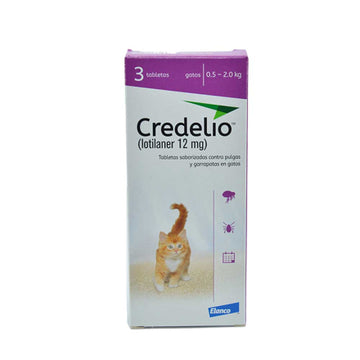 DESPARASITANTE CREDELIO CAT 12 MG 0,5 A 2 KL POR 1 TABLETA