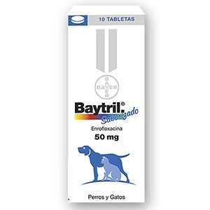 ENROFLOXACINA BAYTRIL 50 MG POR 5 UND
