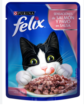 FELIX POUCH SALMON Y PAVO X 85 GR