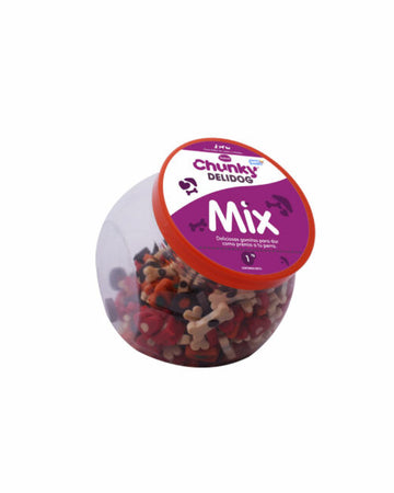 CARNAZA DELI DOG MIX RELLENO X 10 UND (350 UND CHUNKY)