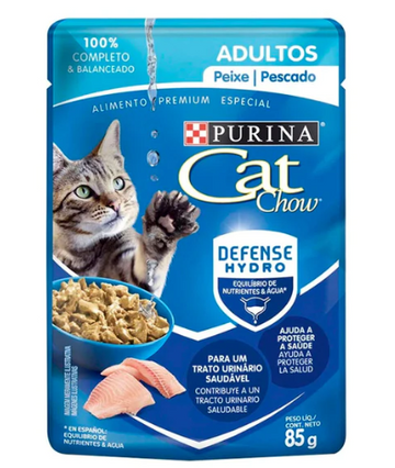 CAT CHOW POUCH ADULTO PESCADO X 85 GR
