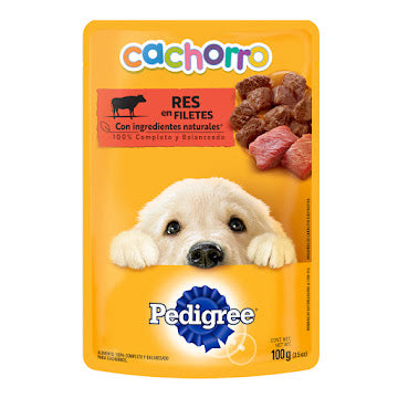 PEDIGREE POUCH CACHORRO RES FILETE 100 G