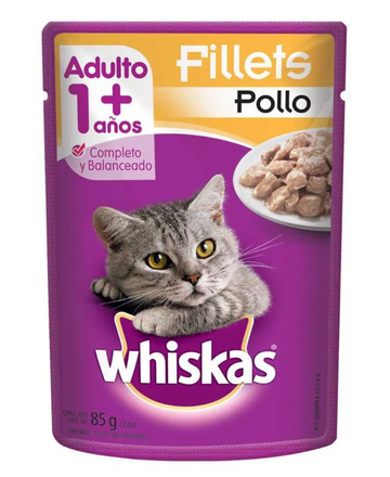WHISKAS POUCH ADULTO POLLO X 85 GMS