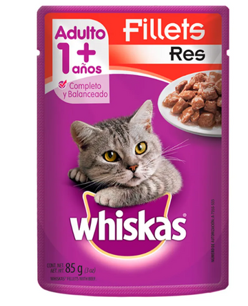 WHISKAS POUCH ADULTO RES X 85 GMS