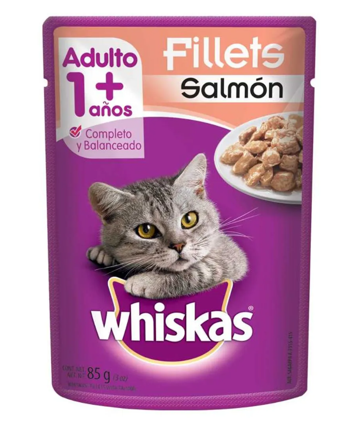 WHISKAS POUCH ADULTO SALMON X 85 GMS