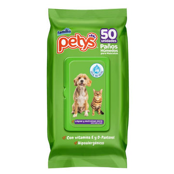 PAÑITOS HUMEDOS PETYS LIMPIEZA SUPERIOR X 50 UND