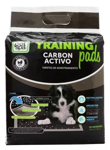 TAPETES HIGIENICOS CARBON ACTIVO X 14 UNI