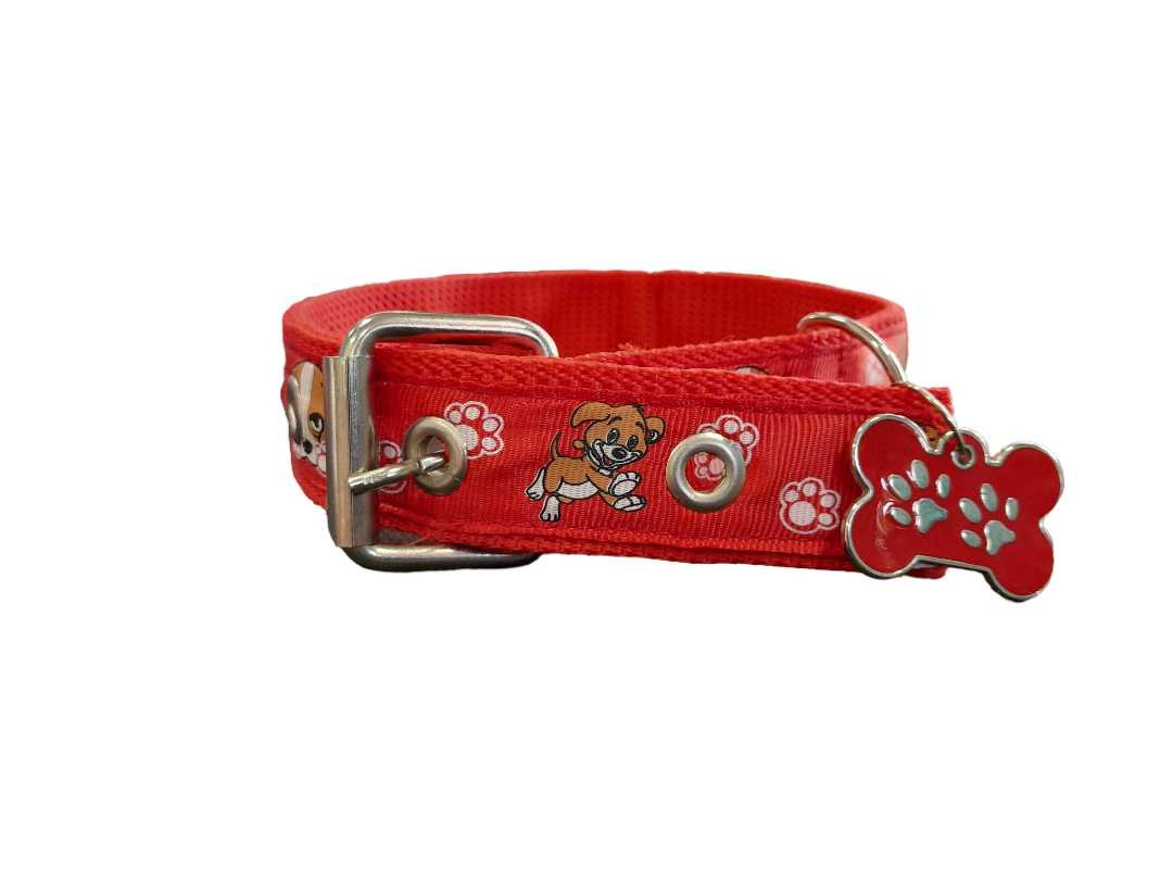 COLLAR EN CINTA DECORADA Y DIJE 52 CM REF 2020