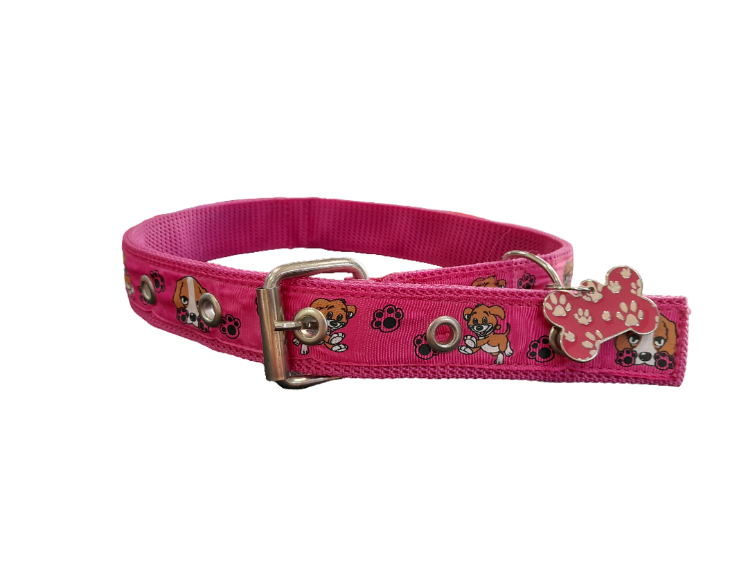 COLLAR EN CINTA DECORADA Y DIJE LARGO 70 CM REF 2014