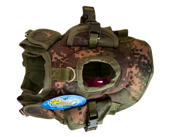 CHALECO REF CAMUFLADO CON EMBLEMA Y BOLSILLOS PEQUEÑO REF 873