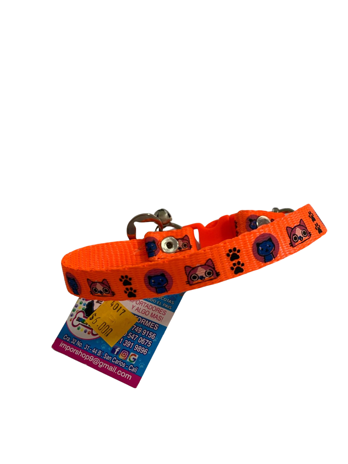 CUELLO FINO CON DIJE PARA GATO REF 295