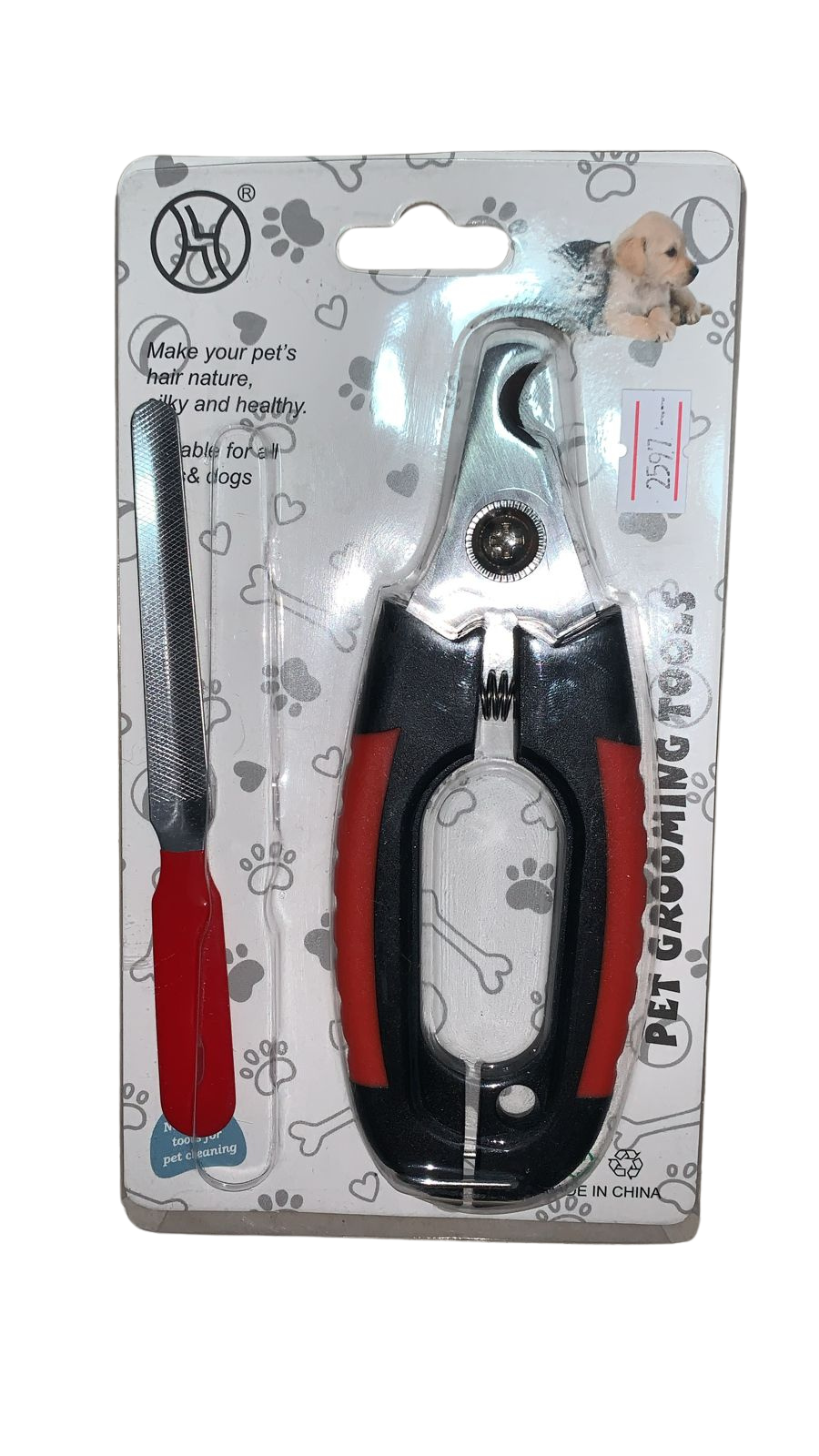 KIT CORTA UÑAS ALICATE GRANDE SEGURO CABO ROJO NEGRO REF 2597