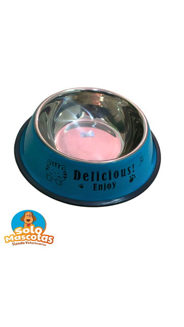 COMEDERO ACERO INOX COLOR RAYAS 1 KL