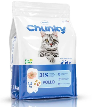 CHUNKY GATOS POLLO 1.5 KG REF 154974(AZUL)