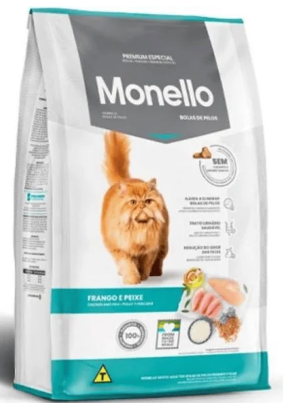 MONELLO CAT BOLAS DE PELOS POLLO Y PESCADO X 1KG