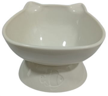 COMEDERO IMPORT ALTO GATITO BASE DETALLE PEZ REF CM-YL-120