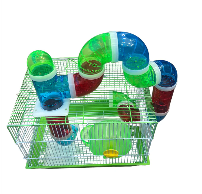 JAULA HAMSTER 37*28*27.5 FULLKIT 1 PISO TUBERIA EXTERNA REF M020