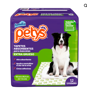 TAPETE PETYS EXTRA GRUESO PAQUETE 12UN