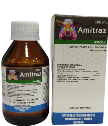 AMITRAZ E.C 20.8% FCO 100ML AGROZ