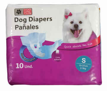 PAÑAL PARA MASCOTAS BOLSA X 10 UND TALLA S X 1UND REF CM-HIT-20S