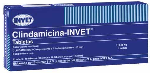 CLINDAMICINA INVET X 110MG BLISTER X 10 VENTA 5UND