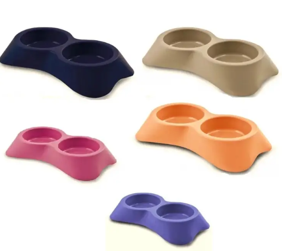COMEDERO PLASTICO DOBLE PEQUEÑO REF 167