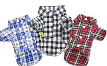 ROPA CAMISETA BOTONES MASCOTAS XXS,XS,S,M,L REF RM01