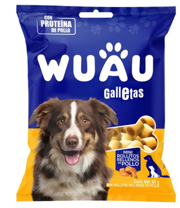 WUAU GALLETA 20G PROTEINA POLLO
