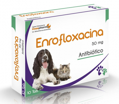 ENROFLOXACINA 50 MG X 10 TAB VENTA X 5 UND