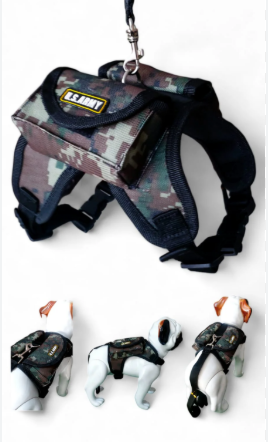 PECHERA PEQUEÑA CAMUFLADA CON HEBILLAS