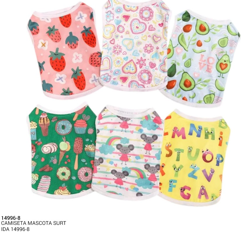 CAMISETA MASCOTAS SURTIDAD REF 14996-8