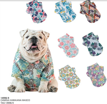 CAMISA HAWAIANA MASCOTAS REF 14996-9