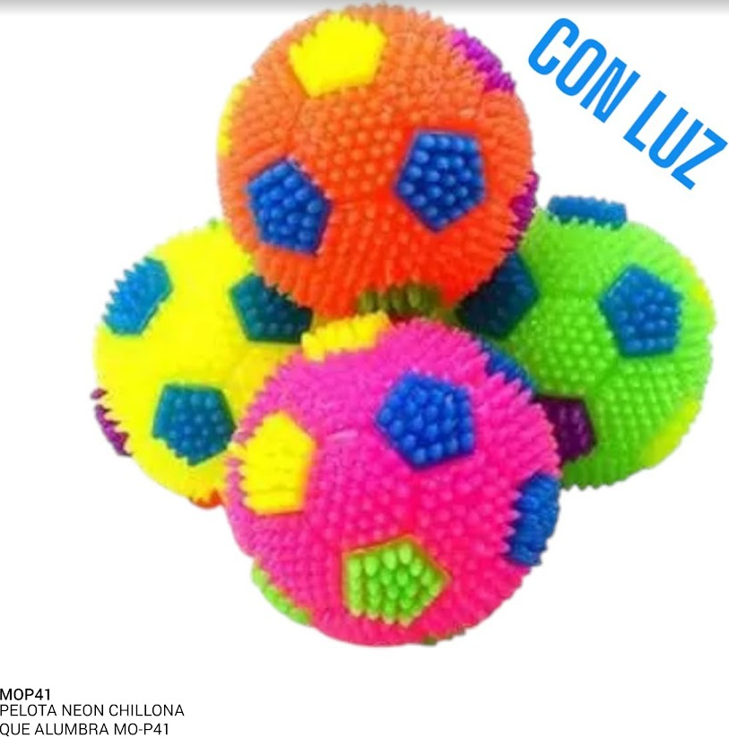 PELOTA NEON CHILLONA QUE ALUMBRA REF MO-P41