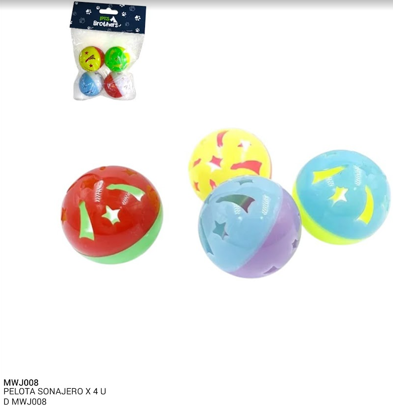 PELOTA SONAJERO X 4 UD REF MWJ008