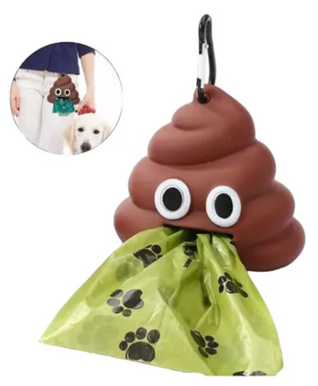 DISPENSADOR DE BOLSA EMOTICON POPO+BOLSA