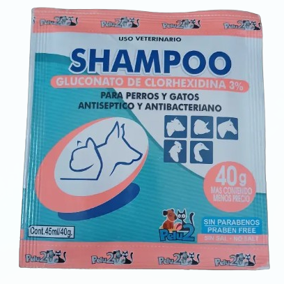 SHAMPOO PELU2 GLUCONATO CLORHEXIDINA 3% 40G