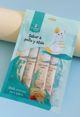 SNACK CREMOSO GATO X 5 UND POLLO/ATUN