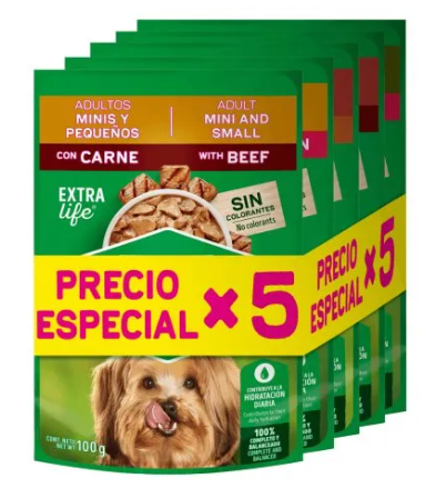 DOG CHOW POUCH 100G SURTIDO X 5 UND