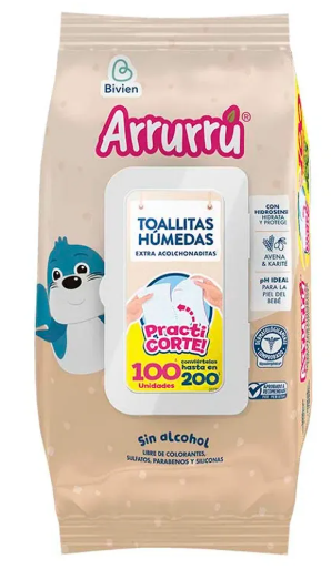 TOALLITAS HUMEDAS ARRURRU AVENA 100 UND