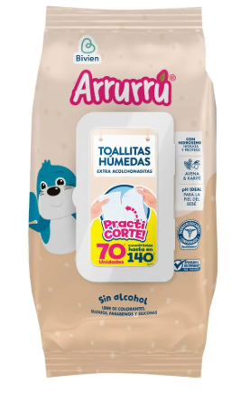 TOALLITAS HUMEDAS ARRURRU AVENA 70 UND