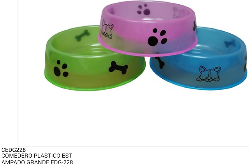 COMEDERO PLASTICO ESTAMPADO GRANDE EDG-228