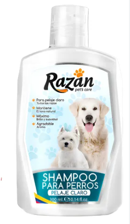RAZAN SHAMPOO PERROS PELAJE CLARO X 300 ML