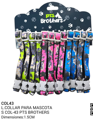 COLLAR PARA MASCOTAS REF COL- 43 PTS BROTHERS